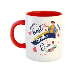 ARTBUG Red & White Printed Ceramic Glossy Mug 350 ml-16