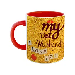 ARTBUG Red My Best Husband Printed Ceramic Glossy Mug 350 ml-picture-48