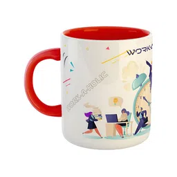 ARTBUG Red & White Dishwasher Safe Printed Ceramic Glossy Mug-38