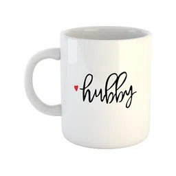 ARTBUG White & White Printed Ceramic Glossy Core Set of Cups and Mugs-picture-1