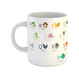 ARTBUG White & White Printed Ceramic Glossy Core Set of Cups and Mugs-picture-28