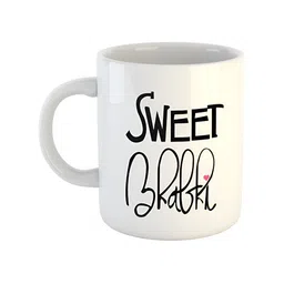 ARTBUG White & White Printed Ceramic Glossy Core Set of Cups and Mugs-picture-28