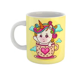 ARTBUG White & White Printed Ceramic Glossy Core Set of Cups and Mugs-picture-42