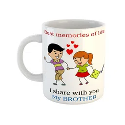 ARTBUG White & White Printed Ceramic Glossy Core Set of Cups and Mugs-picture-10