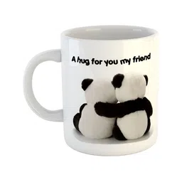 ARTBUG White & White Printed Ceramic Glossy Core Set of Cups and Mugs-picture-29