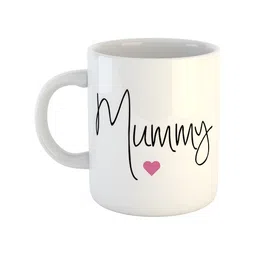 ARTBUG White & White Printed Ceramic Glossy Core Set of Cups and Mugs-56
