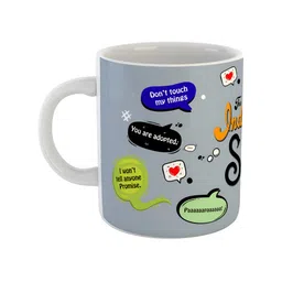ARTBUG White & White Printed Ceramic Glossy Core Set of Cups and Mugs-picture-37
