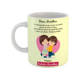 ARTBUG White & White Printed Ceramic Glossy Core Set of Cups and Mugs-picture-16