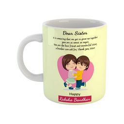 ARTBUG White & White Printed Ceramic Glossy Core Set of Cups and Mugs-image-107