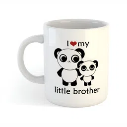 ARTBUG White & White Printed Ceramic Glossy Core Set of Cups and Mugs-13