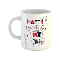 ARTBUG White & White Printed Ceramic Glossy Core Set of Cups and Mugs-picture-27