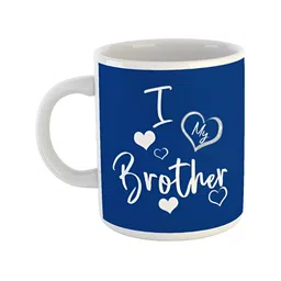 ARTBUG White & White Printed Ceramic Glossy Core Set of Cups and Mugs-2