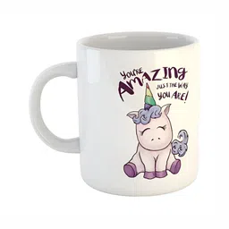 ARTBUG White & White Printed Ceramic Glossy Core Set of Cups and Mugs-picture-46
