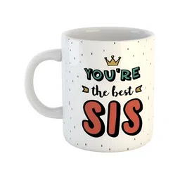 ARTBUG White & White Printed Ceramic Glossy Core Set of Cups and Mugs-picture-17