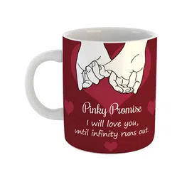ARTBUG White & White Printed Ceramic Glossy Core Set of Cups and Mugs-12