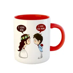 ARTBUG Red Printed Ceramic Glossy Mug image 2