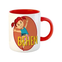 ARTBUG Red Printed Ceramic Glossy Mug 350 ml image 4