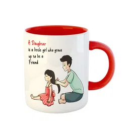 ARTBUG Red & White Ceramic Printed Glossy Mug image 3