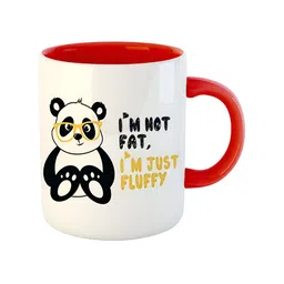 ARTBUG Red & White Printed Ceramic Glossy Core Mugs 330 ml image 2