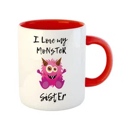 ARTBUG Red Printed Ceramic Glossy Mug image 2