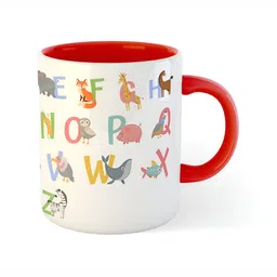 ARTBUG Red Printed Ceramic Glossy Mug image 5