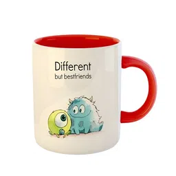 ARTBUG Red & White Printed Ceramic Glossy Mugs 350 ml image 5
