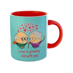ARTBUG Red & Blue Printed Ceramic Glossy Mug 350 ml image 3