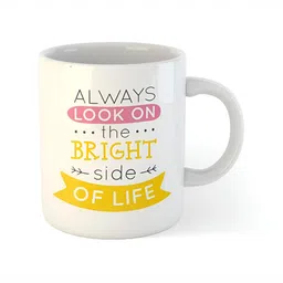 ARTBUG White & White Printed Ceramic Glossy Core Set of Cups and Mugs image 3