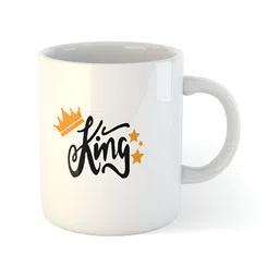 ARTBUG White & White Printed Ceramic Glossy Core Set of Cups and Mugs image 4