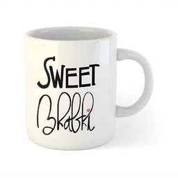 ARTBUG White & White Printed Ceramic Glossy Core Set of Cups and Mugs image 4
