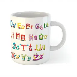 ARTBUG White & White Printed Ceramic Glossy Core Set of Cups and Mugs image 4