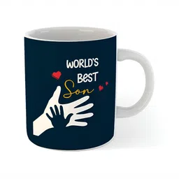 ARTBUG White & White Printed Ceramic Glossy Core Set of Cups and Mugs image 2