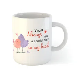 ARTBUG White & White Printed Ceramic Glossy Core Set of Cups and Mugs image 5