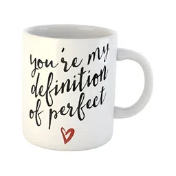 ARTBUG White & White Printed Ceramic Glossy Core Set of Cups and Mugs image 4