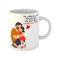 ARTBUG White & White Printed Ceramic Glossy Core Set of Cups and Mugs image 2