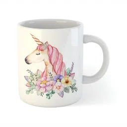 ARTBUG White & White Printed Ceramic Glossy Core Set of Cups and Mugs image 5