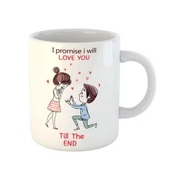 ARTBUG White & White Printed Ceramic Glossy Core Set of Cups and Mugs image 4