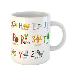 ARTBUG White & White Printed Ceramic Glossy Core Set of Cups and Mugs image 3