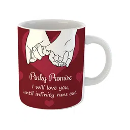 ARTBUG White & White Printed Ceramic Glossy Core Set of Cups and Mugs image 3