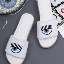 HASTEN Printed Open Toe Flatform Heels-27