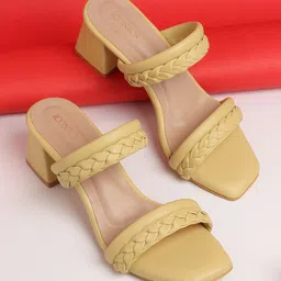 ICONICS Women Open Toes Block Heels-5