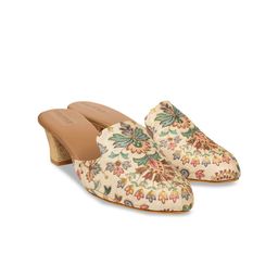 Kkarma Printed PU Block Mules-14