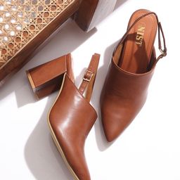 GNIST Women Pointed Toe Block Heel Mules-image-38