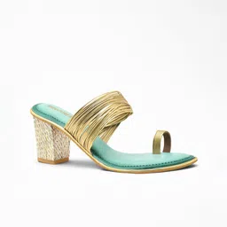 Signature Sole Strappy One Toe Block Heels-8