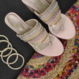 Jove Embellished Block Heels-49