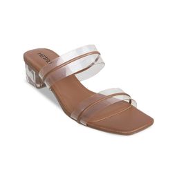 Metro Striped Open Toe Block Heels-14