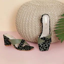 FABBHUE Printed Open Toe Block Heels-11
