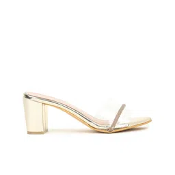 VALIOSAA Gold-Toned Block Heels image 4