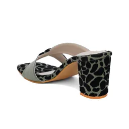 FABBHUE Printed Open Toe Block Heels image 2
