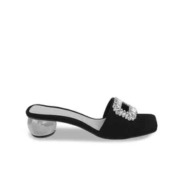 Metro Embellished Open Toe Block Heels image 5